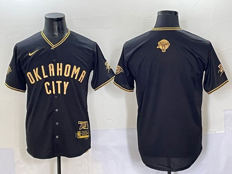 Men 2025 Oklahoma City Thunder Blank Black Joint Name Nike NBA Jersey style 1->seattle mariners->MLB Jersey